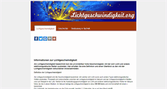 Desktop Screenshot of lichtgeschwindigkeit.org